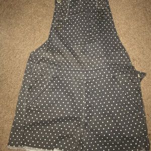 American eagle polka dot short overalls